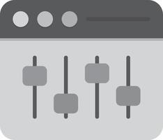 Web Settings Flat Greyscale vector