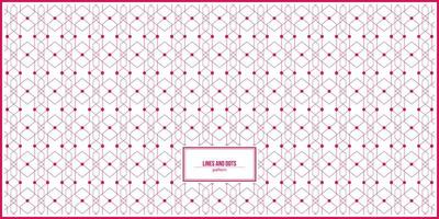 pink lines and dots pattern vector