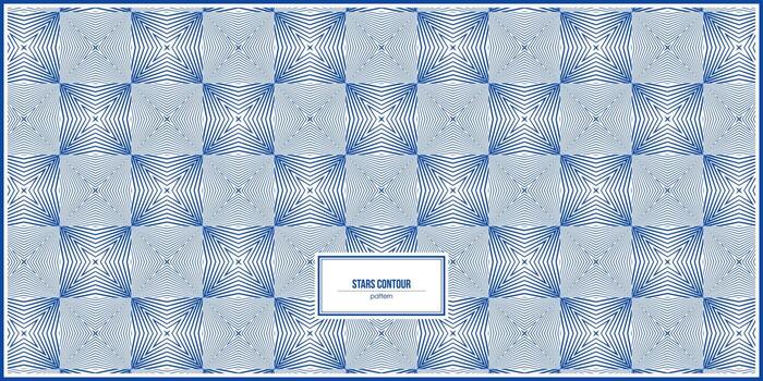 contour pattern of star shape design vector