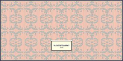 beautiful ornaments pattern with massive lines inside vector