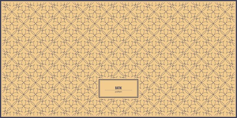 batik pattern with simple lines of flowers
