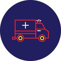 Ambulance Line Multicolor vector