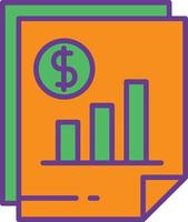Budget Line Filled Two Color vector