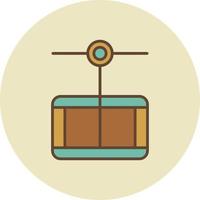 Cable Car Filled Retro vector
