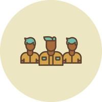 Group Filled Retro vector