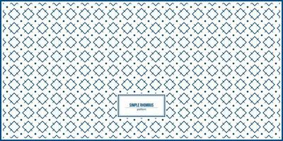 simple blue rhombus line pattern vector