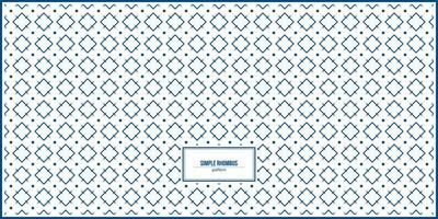 simple blue rhombus line pattern vector