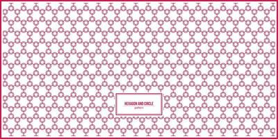 hexagon pattern with multiple red circle vector