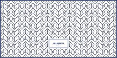 blue geometrical lines and circle pattern vector