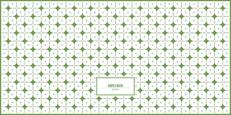 simple symmetrical green batik pattern