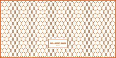 simple abstract pattern of orange hexagon vector