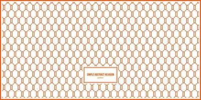 simple abstract pattern of orange hexagon vector