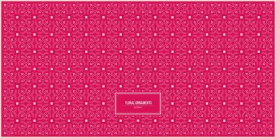 simple floral ornaments pattern with pink background vector