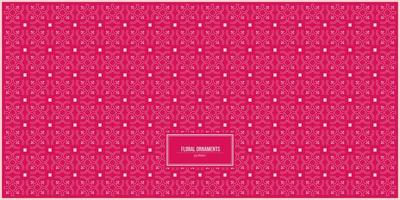 simple floral ornaments pattern with pink background vector