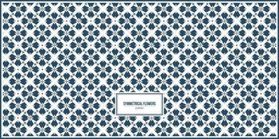 beautiful and symmetrical dark flowers pattern vector
