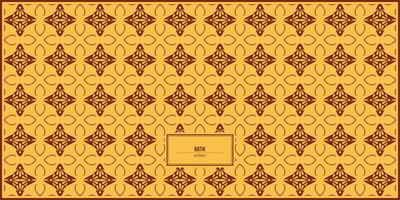 abstract batik pattern with yellow background vector