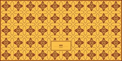 abstract batik pattern with yellow background vector