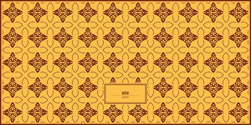 abstract batik pattern with yellow background