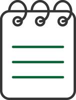 Notepad Line Two Color vector