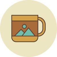 Cup Filled Retro vector