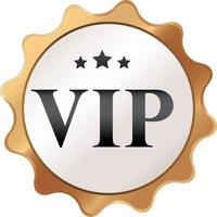 VIP quality badge or label of element vector