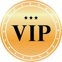 VIP quality badge or label of element vector