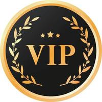 VIP quality badge or label of element vector