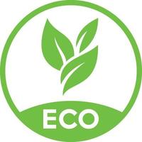 Leaf ecology logo symbol vector