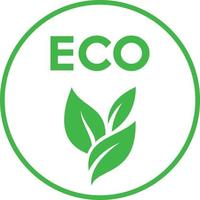 Leaf ecology logo symbol vector