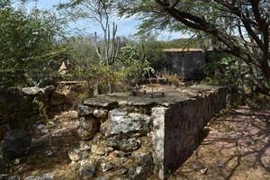 Balashi Gold Mill Ruins in Arid Aruba photo