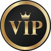 VIP quality badge or label of element vector