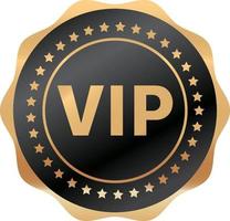 VIP quality badge or label of element vector