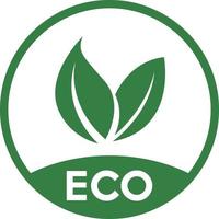 símbolo del logotipo de la ecología de la hoja vector