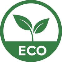 símbolo del logotipo de la ecología de la hoja vector