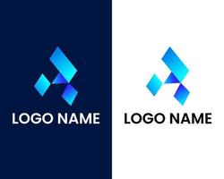 letra p con plantilla de diseño de logotipo moderno de tecnología vector