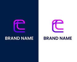 letter e modern logo design template vector