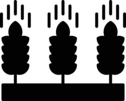 icono de glifo de trigo vector