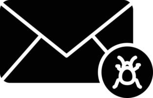 Mail Virus Glyph Icon vector