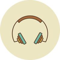 Headphones Filled Retro vector