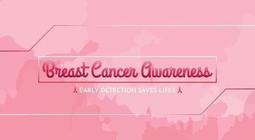 Breast cancer awareness illustration banner  background and wallpaper vector