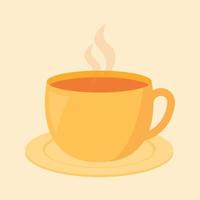 Animated Cup of Tea Cartoon Vector Clipart Icon