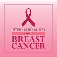 International day against Breast Cancer in Square background vector