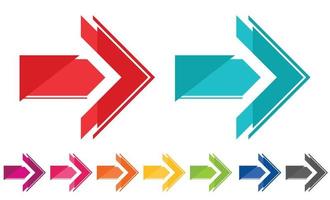 Flat arrow vector in png infograph design