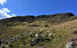 Beautiful Valley at the Base of a Fell photo