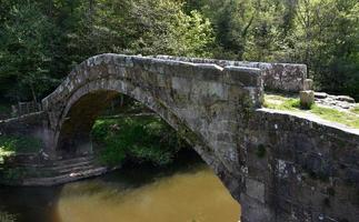 Historic Stone Bridge Known as Beggar's Bridge in England photo