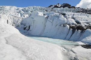 Ice Flow Below a Glacier in Iceland photo