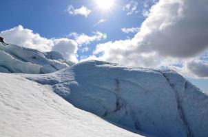 Snow Covered Glacier in Iceland in the Summer photo