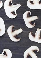 white champignons sliced photo