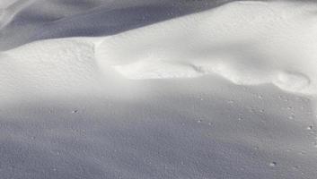 Deep snowdrifts, close up photo