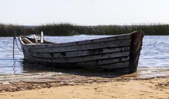 wooden boat, close up photo